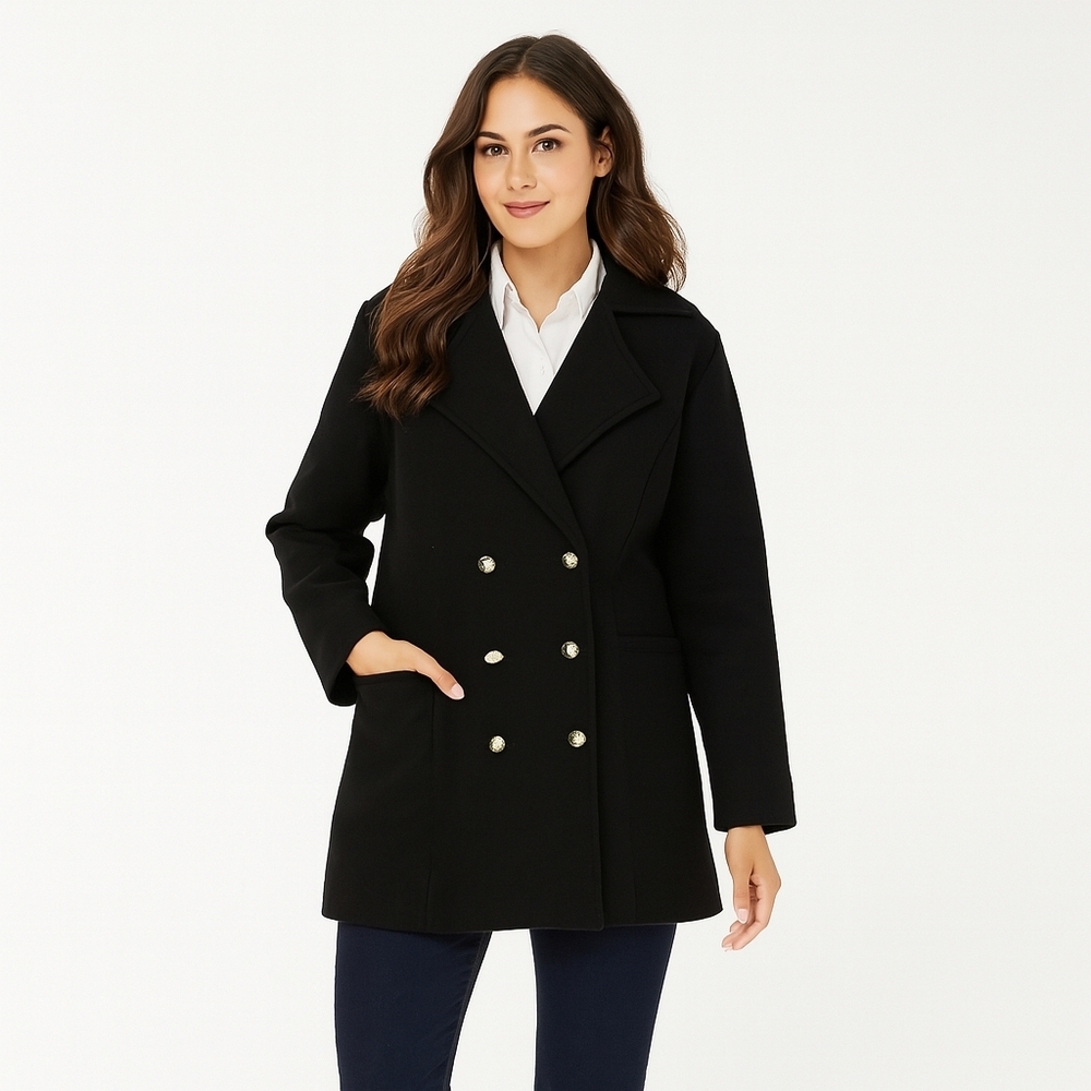 DOUBLE Breasted Classy Office Plus Fall Dark Acadamia Classy Overcoat - Women's